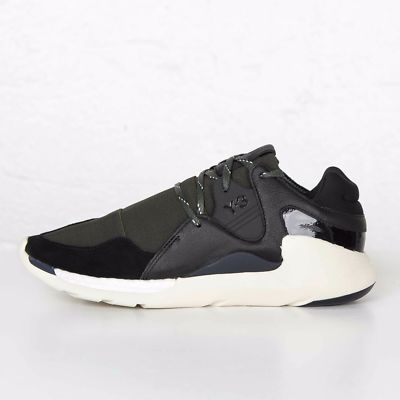 Adidas Y 3 Yohji Mens Shoes Yamamoto BOOST QR S77939 GREEN adidas Y 3 Herrenschuhe Herren Leder Schuhe Sneakers RAF