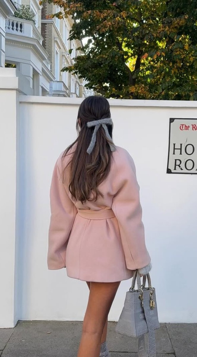 ZARA ZW COLLECTION WOOL BLEND COAT PASTEL PINK FW24/25 SIZES XS-XL