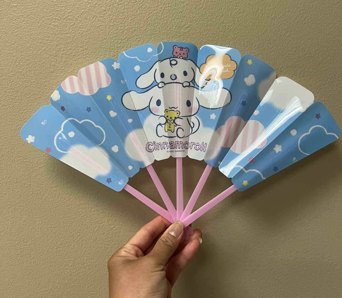Sanrio Cinnamoroll Blue Dog Waterproof Folding Hand Fan Trinket | eBay
