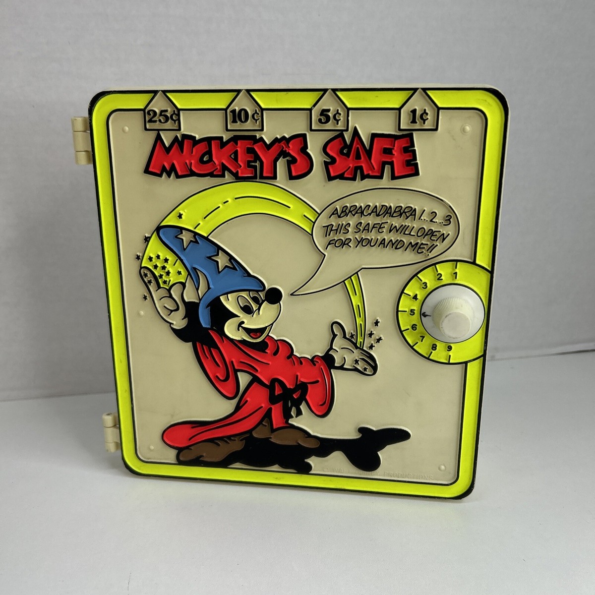 Rare 1970s Vintage Mickey's Safe Disney's Mickey Mouse Moneybox