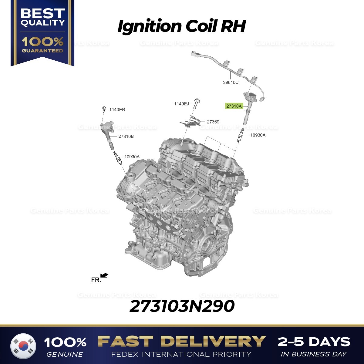 ⭐Genuine⭐ Ignition Coil RH 273103N290 for Hyundai Genesis G80
