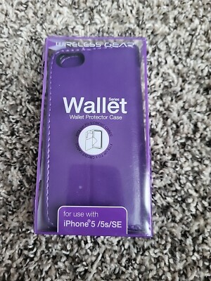 Wireless Gear Wallet Protector Case. Iphone5/5s/SE. COLOR PURPLE
