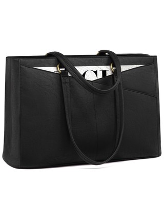 LOVEVOOK Laptop Bag for Women15.6 Inch Laptop Tote Bag for WomenVintage Leath...