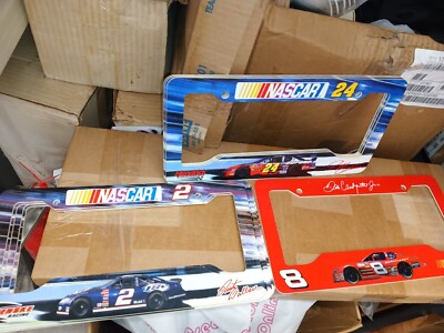 Plastic NASCAR #24 Jeff Gordon , #2 Rusty Wallace, #8 Dale E.License Plate Frame