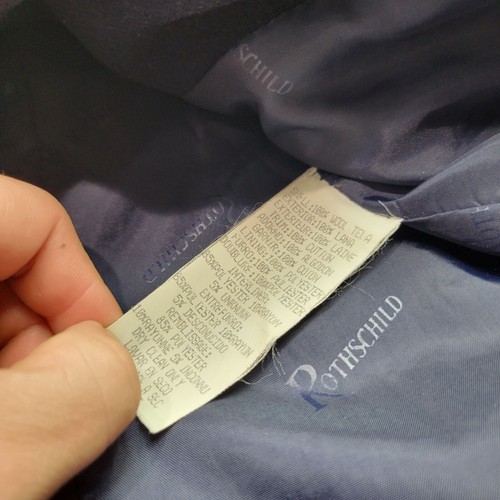 Vintage Rothschild Navy & Red Girls Coat With Gold Buttons 2T Wool Blend Made In - Picture 3 of 12