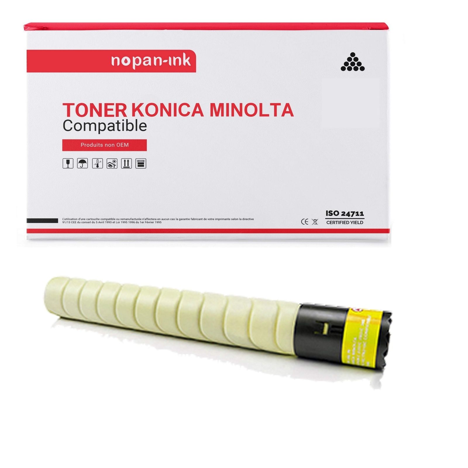 Toner jaune TN324TN512 compatible à haute capacité de fusion thermique