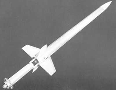 Ascon Sounding Rocket Atlantic Research Mahogany Wood Model Large New