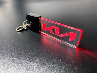 LASER PLATE SUPPLIES KIA LED Light Keyring / Keychain -7 Colour LED - Car Logo - Badge - Emblem