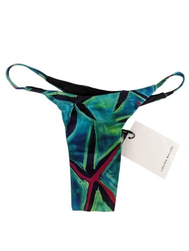 LOUISA BALLOU Multicoloured Green  Bikini Bottoms Starfish Size S NEW RRP 95 - Picture 1 of 12