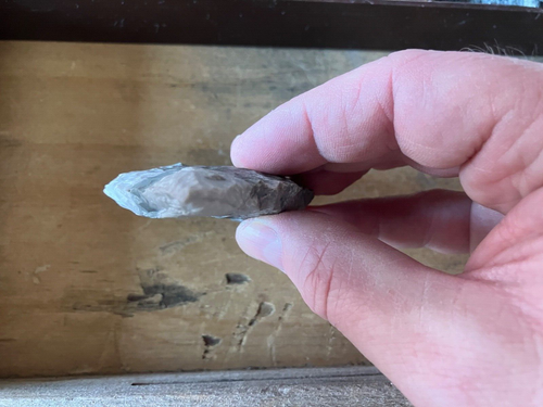 Schöne fein gearbeitete Speerspitze Steinzeit Silex Hornstein (94mm) REPLIKAT - Bild 5 von 7