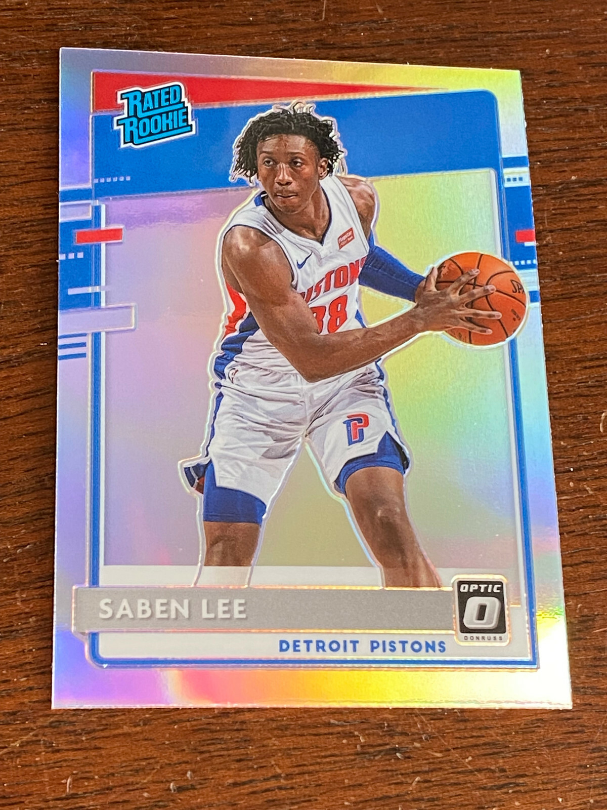 2020-21 Panini Optic Silver Holo Parallel Saben Lee Detroit Pistons #191 RR