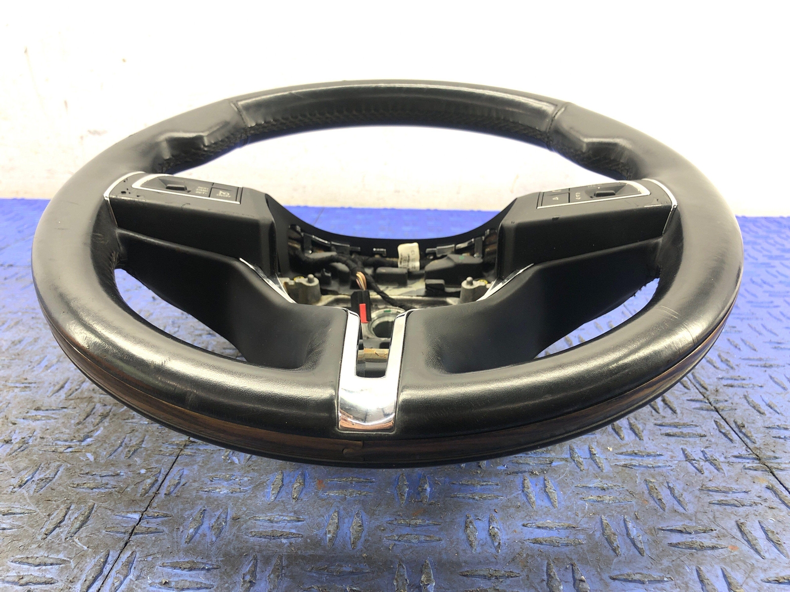 2014-2021 MASERATI QUATTROPORTE BLACK LEATHER STEERING WHEEL W/ WOOD TRIM 2015