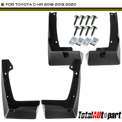 4x RH + LH Splash Guards Mud Flaps Mudguards for Toyota CHR C-HR AX10 2018-2019
