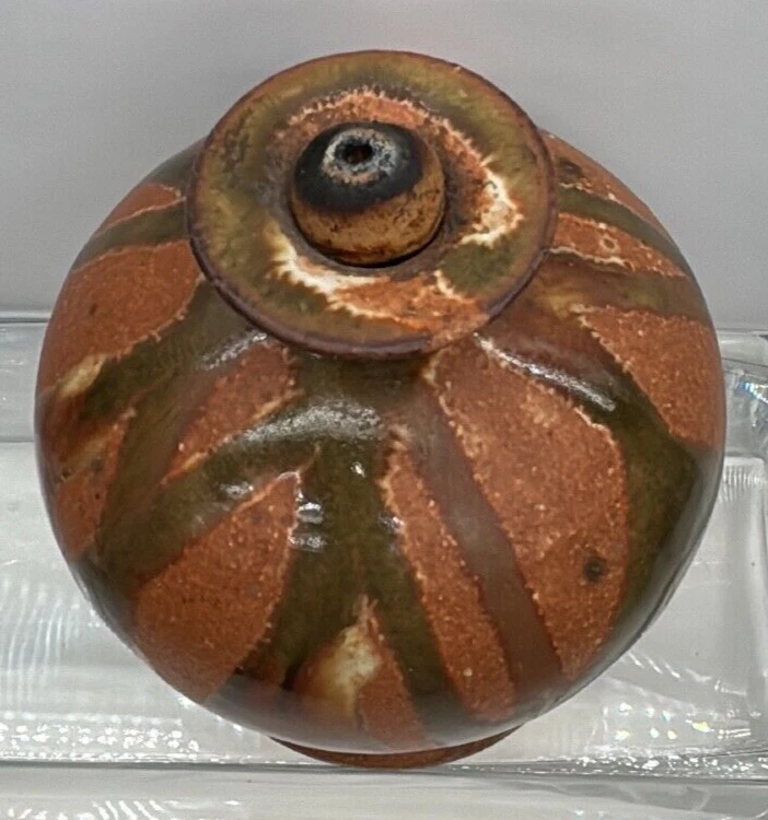 Lámpara de aceite de gres firmada Tury MCM Foto 4 de 4