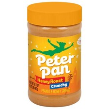 Peter Pan Crunchy Honey Roast Peanut Butter 12 Jars 16.3 Ounce Pack