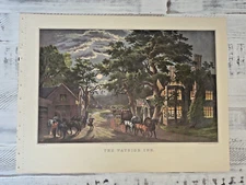 Currier and Ives Print 1952 The Wayside Inn Carriage 16x11 Reprint