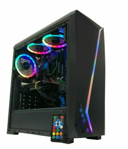 Gaming PC Desktop Computer RGB i7 Intel 2TB HDD 16GB RAM GTX 1060 Nvidia