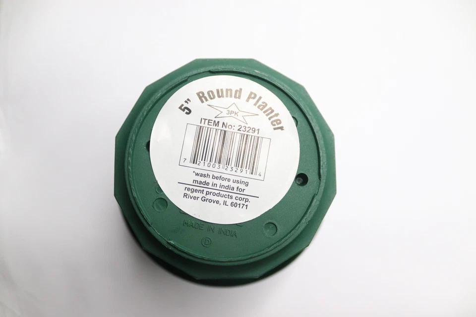 (3-Pk) круглый горшок пластиковый зеленый 3 «x 4» 23291 - Изображение 3 из 3