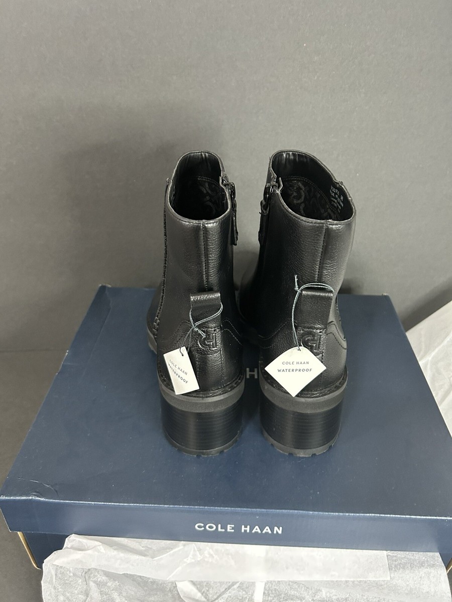 【Cole Haan】★ブーツ★ Women's Gillian Waterproof Lug Boots Woman's Boots Cole Haan Gillian Lug Bootie Black Leather