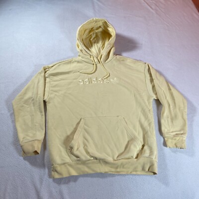 Adidas Sweater Meen Medium Yellow Hoodie Pullover Outdoors Sweatshirt Top Adult