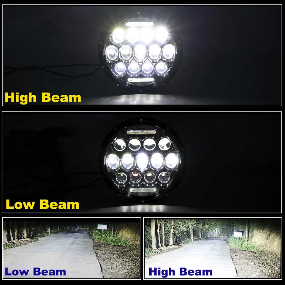 Faro LED 7" + Luces de paso de 4,5" para Yamaha Road Star XV1700AT Silverado Foto 2 de 4