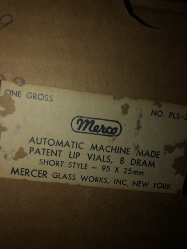 Mercer Glass Works lip vials short style 95 x 25mm Glass Pls-30 1979 - Picture 3 of 11