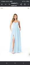 Azazie Cora Bridesmaid Dress Sky Blue Size A6 New With Tags