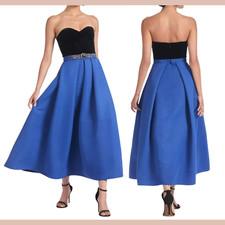 NWT 895 Sachin Babi 6 Siobhan Embellished Velvet Faille Gown Black J1476