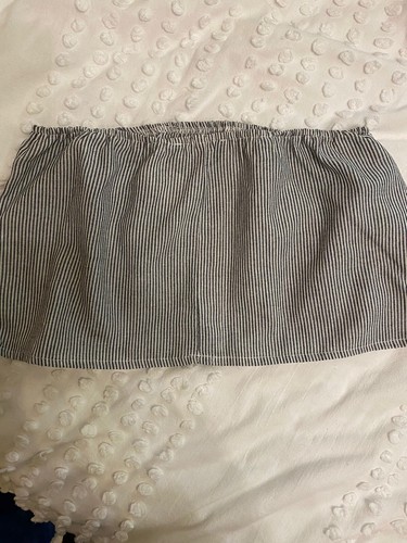 Brandy Melville Cassidy Blue White Stripe Cotton Tube Top One Size XS/S - 第 5/5 張圖片