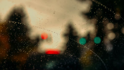 Landscape rain raindrop bokeh depth of field Custom Gaming Mat Desk