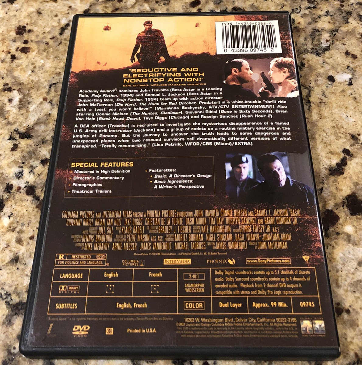 Basic (2003) John Travolta, Samuel L.Jackson DVD 43396097452| eBay