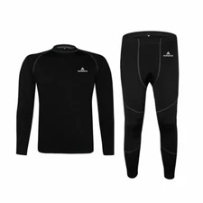 Thermal Long Johns Set Cycling Sport Base Layer Tops and Pants 2 Piece Set