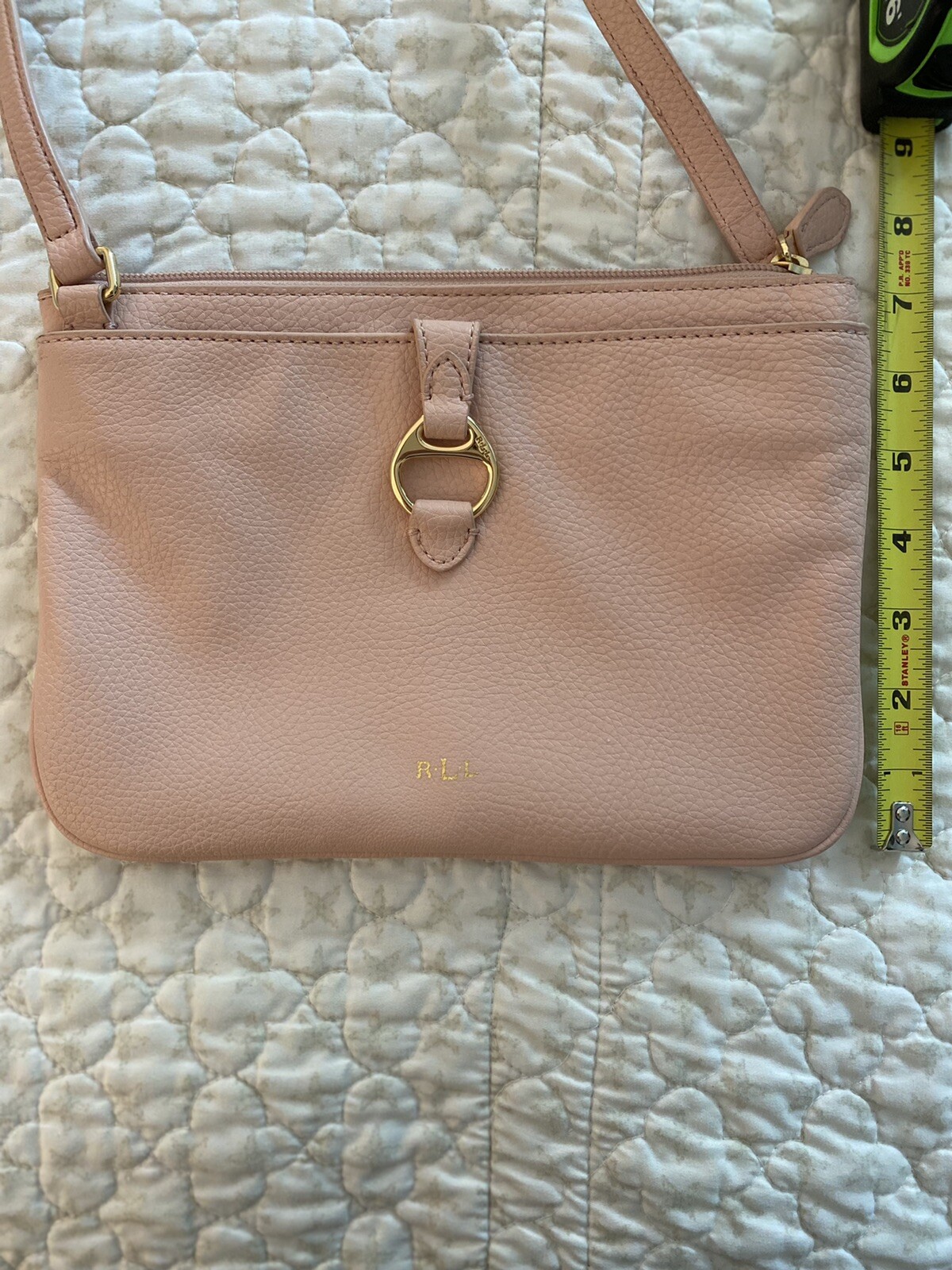 Lauren Ralph Lauren Crossbody Bag Pink Faux Leather S… Gem