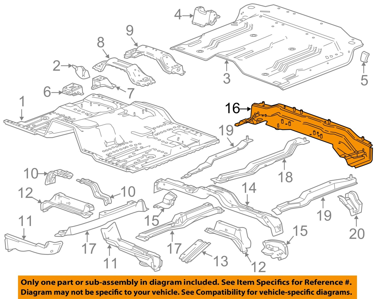 GM OEM Rear Crossmember 84351663 | eBay