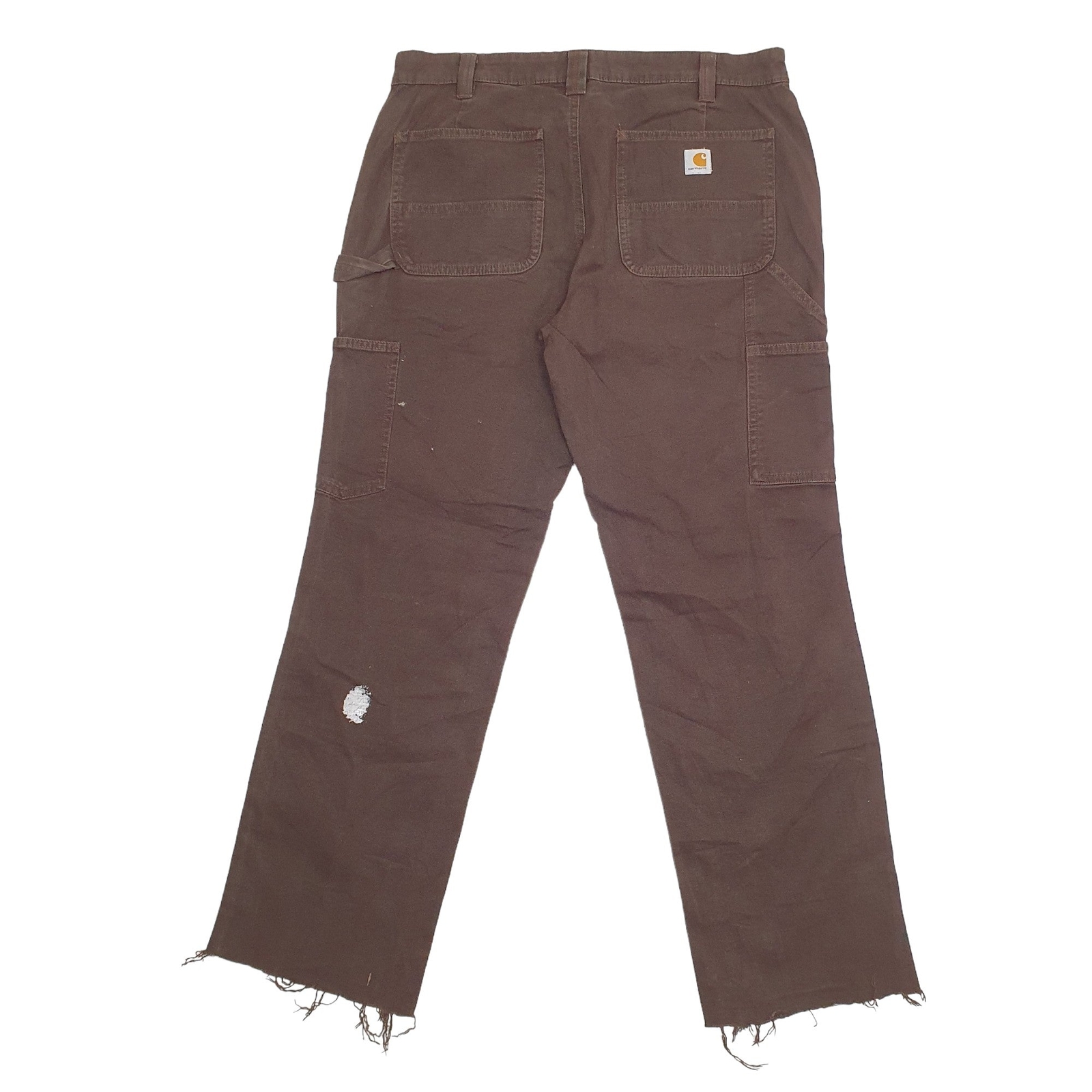 CARHARTT Double Knee Carpenter Workwear Trousers Cotton Brown Womens  14 image 3