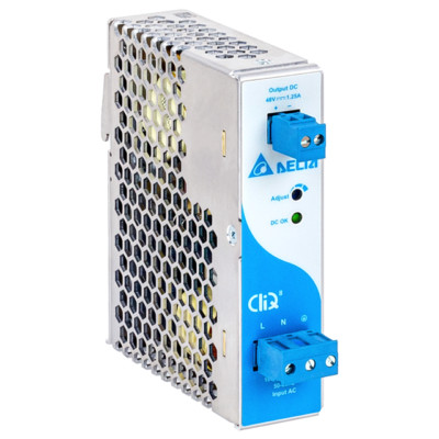 Delta DRP048V060W1BN Industrial DIN-rail Mount Power Supply, 48V 1.25A 60W PSU