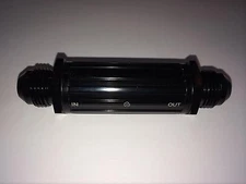 Y928 -6AN High Flow Aluminum Fuel Filter 30 Micron Bronze Filter -6 / -6 BLACK