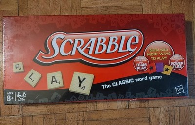 Scrabble Classic Word Board Game Hasbro *Now with Power Tiles & Team Play 2012