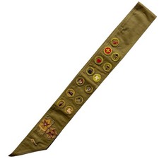 WWII Era Boy Scout Sash Merit Badges Eagle 1930s-1940s