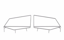 Front Upper Half Door Frames Frame Pair 1988-1995 For Jeep Wrangler Yj