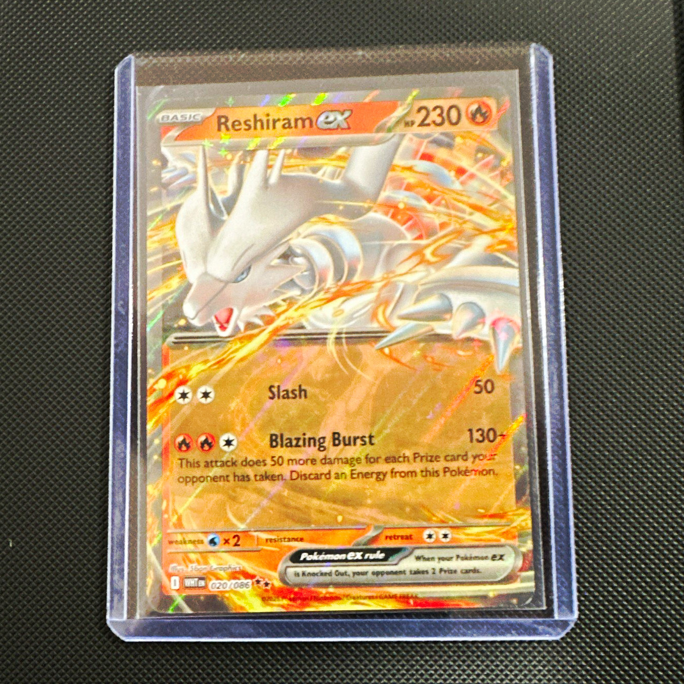 Reshiram ex 020/086 Sv: White Flare EN Holo Double Rare 230HP