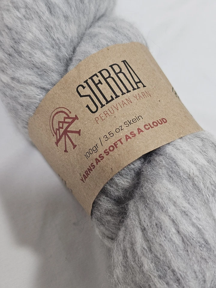 Пряжа Sierra Pruvian серая андская однотонная мягкая детская альпака/шерсть/нейлон чикан - Изображение 2 из 4