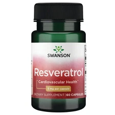 Swanson Resveratrol Polygonum Cuspidatum Extract 5 mg 60 Capsules