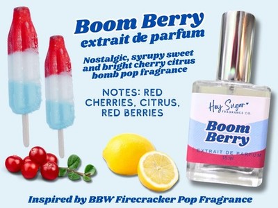 Boom Berry Perfume   Sweet Cherry Citrus Popsicle BBW Dupe Firecracker Pop