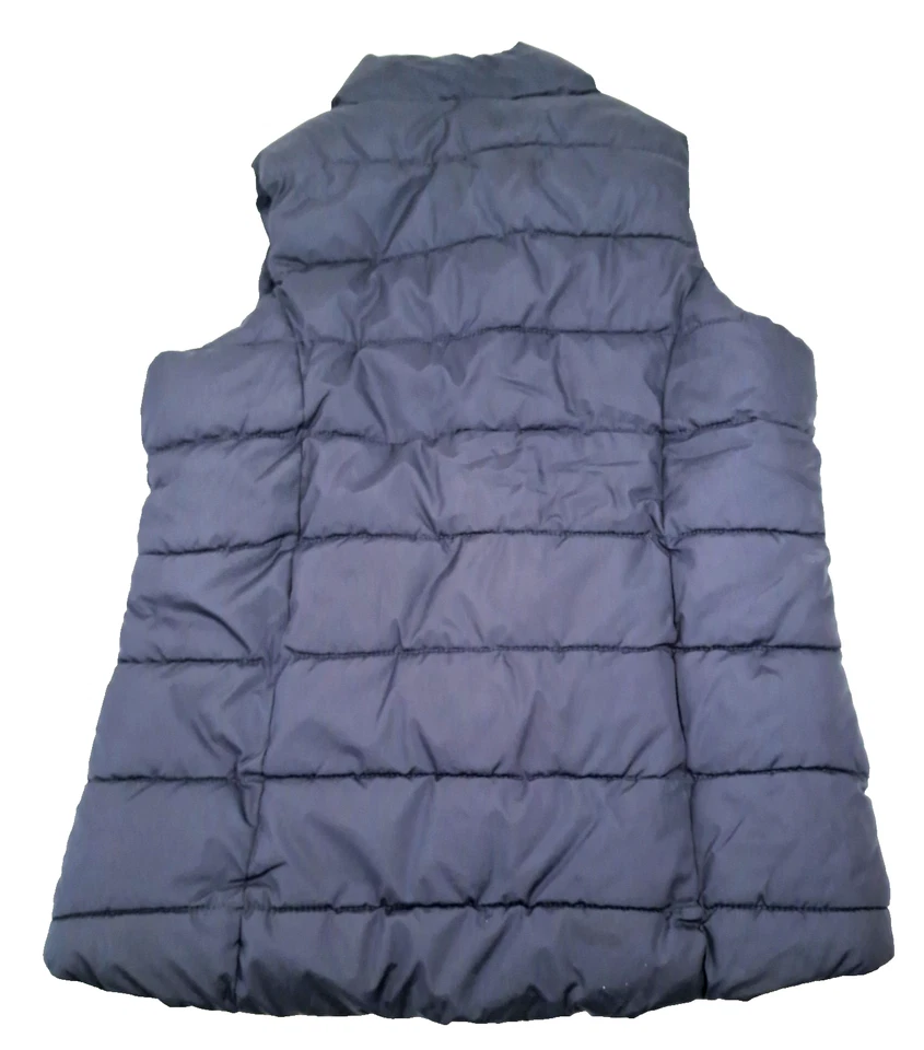 Antiguo chaleco acolchado azul marino forrado de vellón sin escarcha para niñas L 10-12 azul al aire libre acogedor Foto 3 de 4
