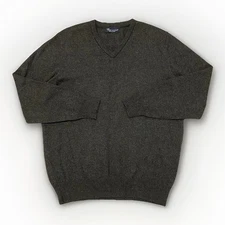 Hawick Knitwear Scotland Jumper Men’s Large 100% Wool Brown Knit Pullover 