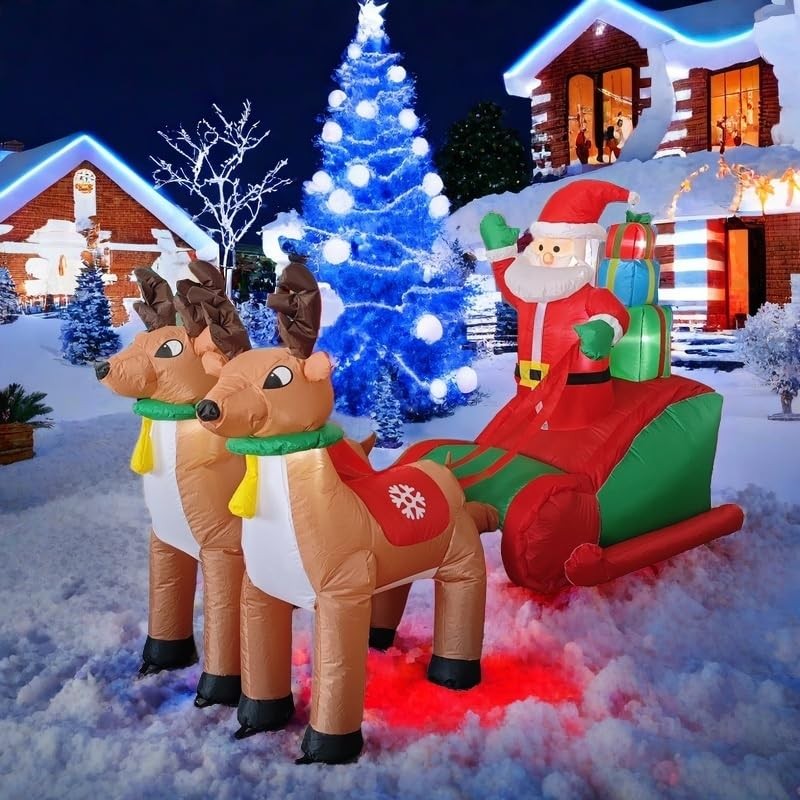 Christmas Inflatable Clearance, 8 FT Outdoor Multi-color 