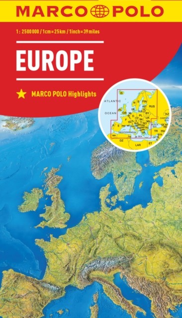 Europe Marco Polo Map by Marco Polo (Sheet map, folded)