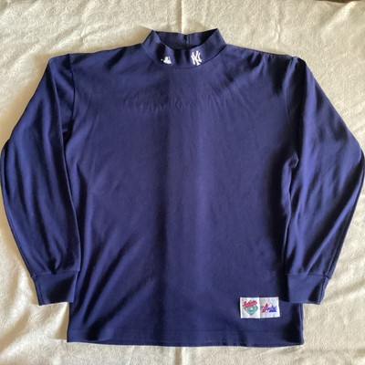 Vintage 90s Yankees Authentic XXL Mock Neck Turtleneck Majestic