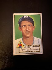 1952 Topps Baseball Mickey Vernon Washington Senators 106 VG